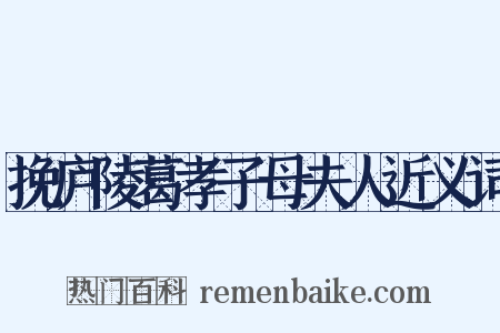 挽庐陵葛孝子母夫人近义词是什么意思的图片
